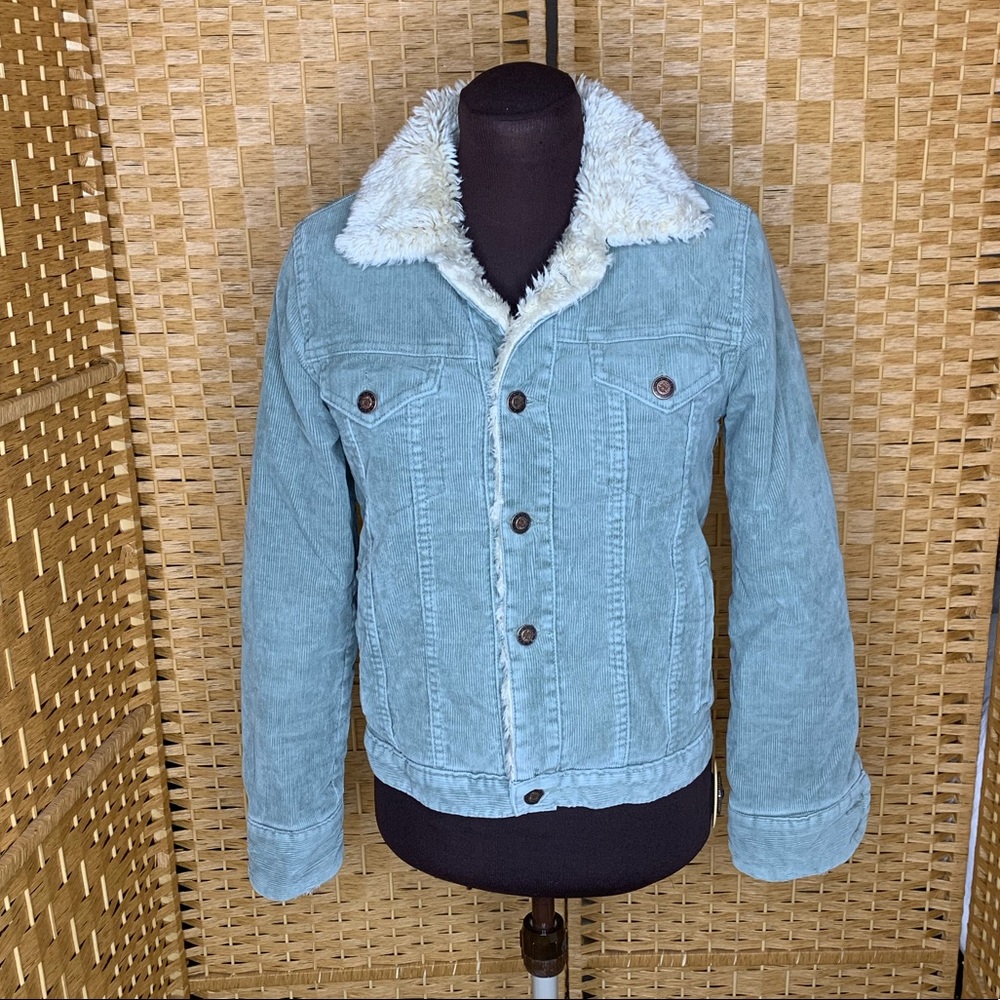Light green Corduroy Sherpa Collar Aso on Friends alternate ASO Lorelai Gilmore